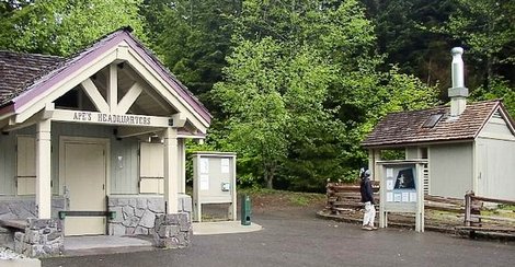 Ranger Station at the Ape Caves in the Mt St Helens National Volcanic Area