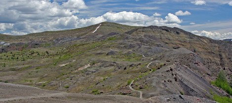 Harry's Ridge as seen from the Boundary Trail on Johnston Ridge in the Mt St Helens National Volcanic Area