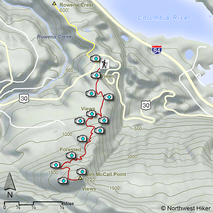 Tom McCall Point Hike map