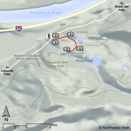 Shepperd's Dell hike map