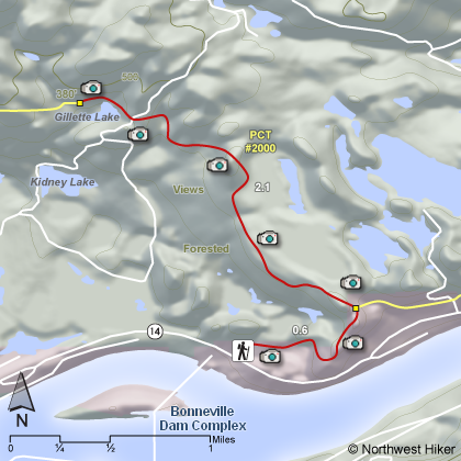 Gillette Lake Hike map