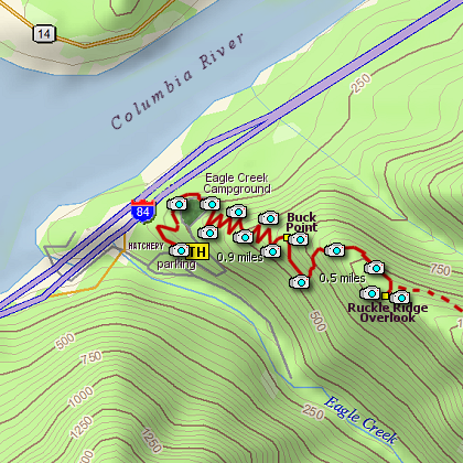 Buck Point Hike map